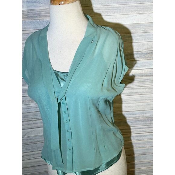 NWT Casual Corner Annex Silk Blouse and Cami - Picture 13 of 14